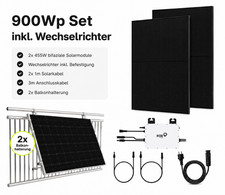 Balkonkraftwerk 910 Wp Full Black Bifazial …