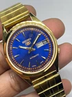 Vintage Refurbished Blue Seiko Automatic Day/Date Japan Men's Wrist Watch