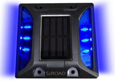 Solar Driveway Deck Light, IP68 Waterproof Outdoor Reflectors Driveway Blue L...