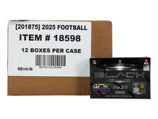 2025 PANINI BLACK FOOTBALL HOBBY 12 BOX CASE