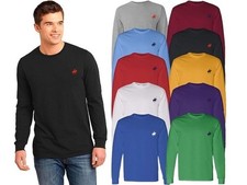 Men's 100 Cotton Long Sleeve T-Shirts 4-Pack