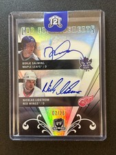 Borje Salming Nicklas Lidstrom 2007-08 UD The Cup Enshrinements Dual Auto /25