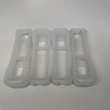 4 LOT Clear Official OEM Nintendo Wii Wii U Gel Skin Remote Wiimote Covers