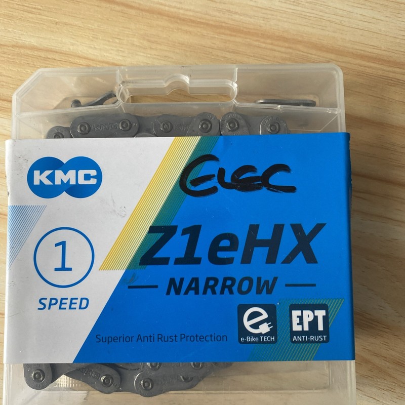 KMC Z1eHX Narrow EPT Anti-Rust E-Bike Chain Single Speed, 112 Links, Dark Silver