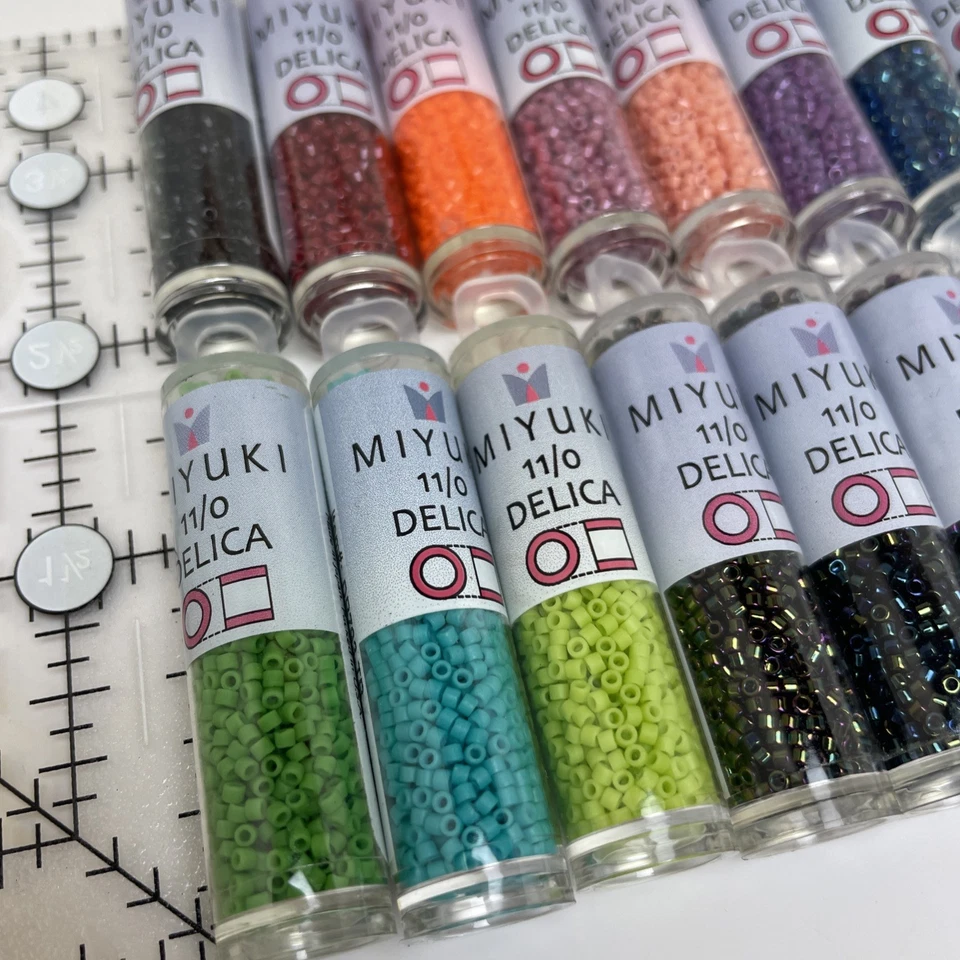 Lot of Miyuki Delica 11/0 Beads, 15 Tubes 7.2 Grams Each, #15 - Photo 2/4