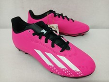 Adidas Kids X Speedportal.4 FxG J Soccer Cleats GZ2455 Pink White Black Sz 4