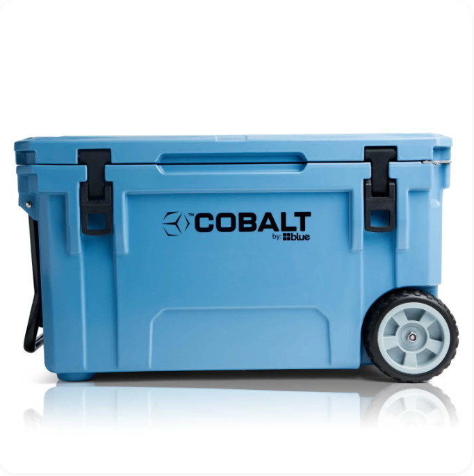 S Cobalt 55 Quart With Wheels Roto-molded Super Cooler !!