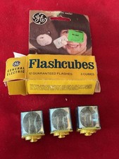 GE GENERAL ELECTRIC STANDARD FLASHCUBES 3 CUBES/ 12 FLASHES FOR FLASH CAMERA SC1