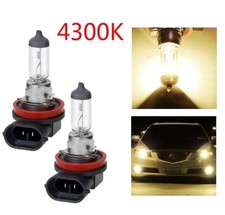 2x H8 Halogen 35w 12v Fog Lights Light Bulbs Bright Clear Amber Replacement New