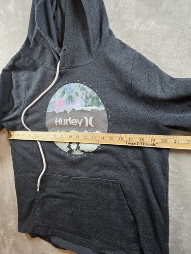 Hurley Womens Large Hoodie Fleece Sweatshirt Hooded Long Sleeve Skate - Picture 4 of 10