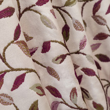 VOYAGE Curtains Tapestry Jacquard Lined PAIR 66"x72" Leaf Trail "Cervino" Damson