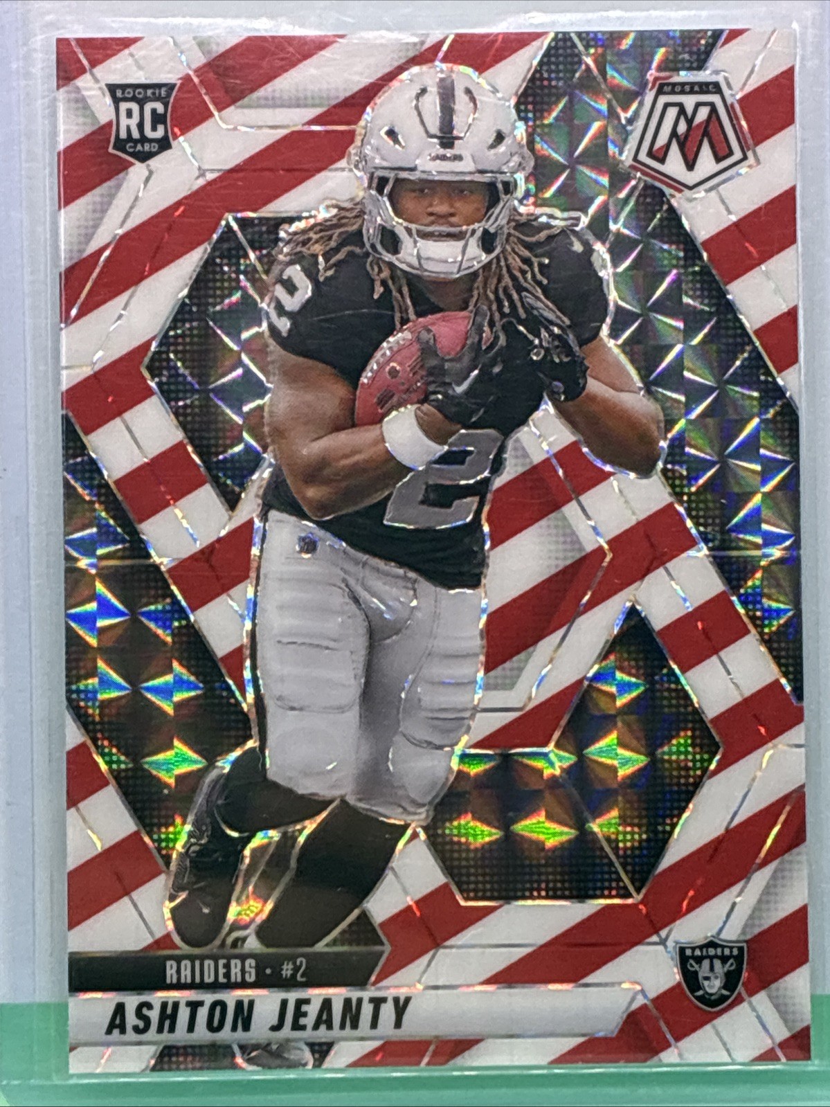 2025 Panini Mosaic - Ashton Jeanty #345 Red & White Stripe (RC)