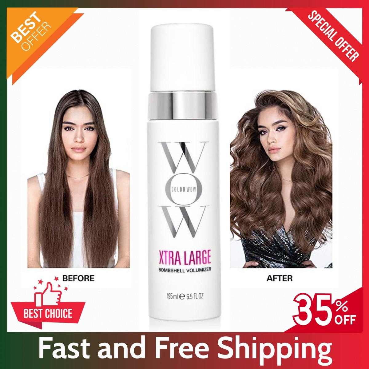 COLOR WOW Xtra Large Bombshell Volumizer- Alcohol-Free Hair Volume