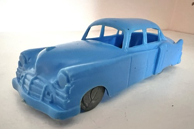 #ad MARX 1950#x27;s CHRYSLER GAS STATION CAR BLUE HP W METAL WHEELS VG HTF CAR $16.99