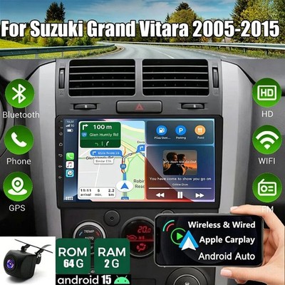 For Suzuki Grand Vitara 2005-2015 Car Stereo Radio GPS Navi BT Android15 CarPlay