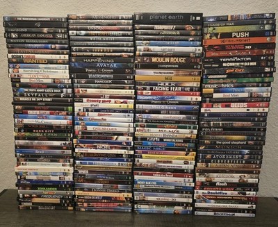 Huge DVD Lot 176 Total Movies Mixed Genre - Used, Good Condition 