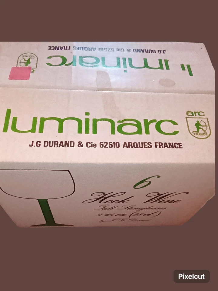 Juego de 3 6oz. Vasos y 3 9,25 oz. Gafas vintage Luminarc verdes  Foto 2 de 4