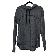 GapFit Gray Lightweight Pullover Hoodie Womens Medium Athleisure Gorpcore