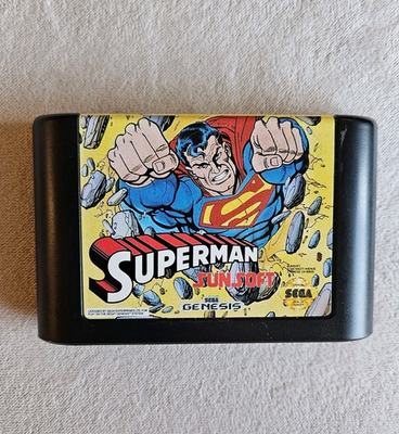 #ad SUPERMAN SEGA GENESIS CARTRIDGE ONLY GOOD CONDITION TESTED amp; WORKS $19.95