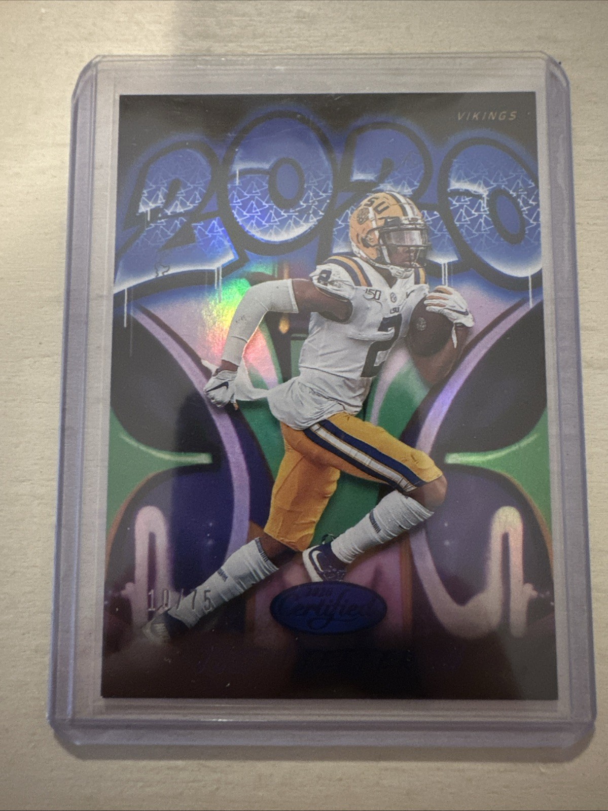 Justin Jefferson Panini Certified 2020 #JUJ Mirror Blue