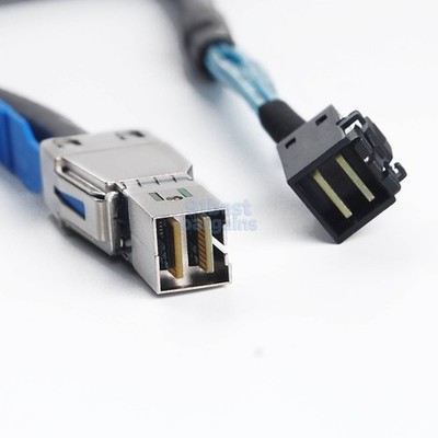 External HD Mini SAS SFF-8644 to Internal HD Mini SAS SFF-8643 Cable 12Gb/s 1M