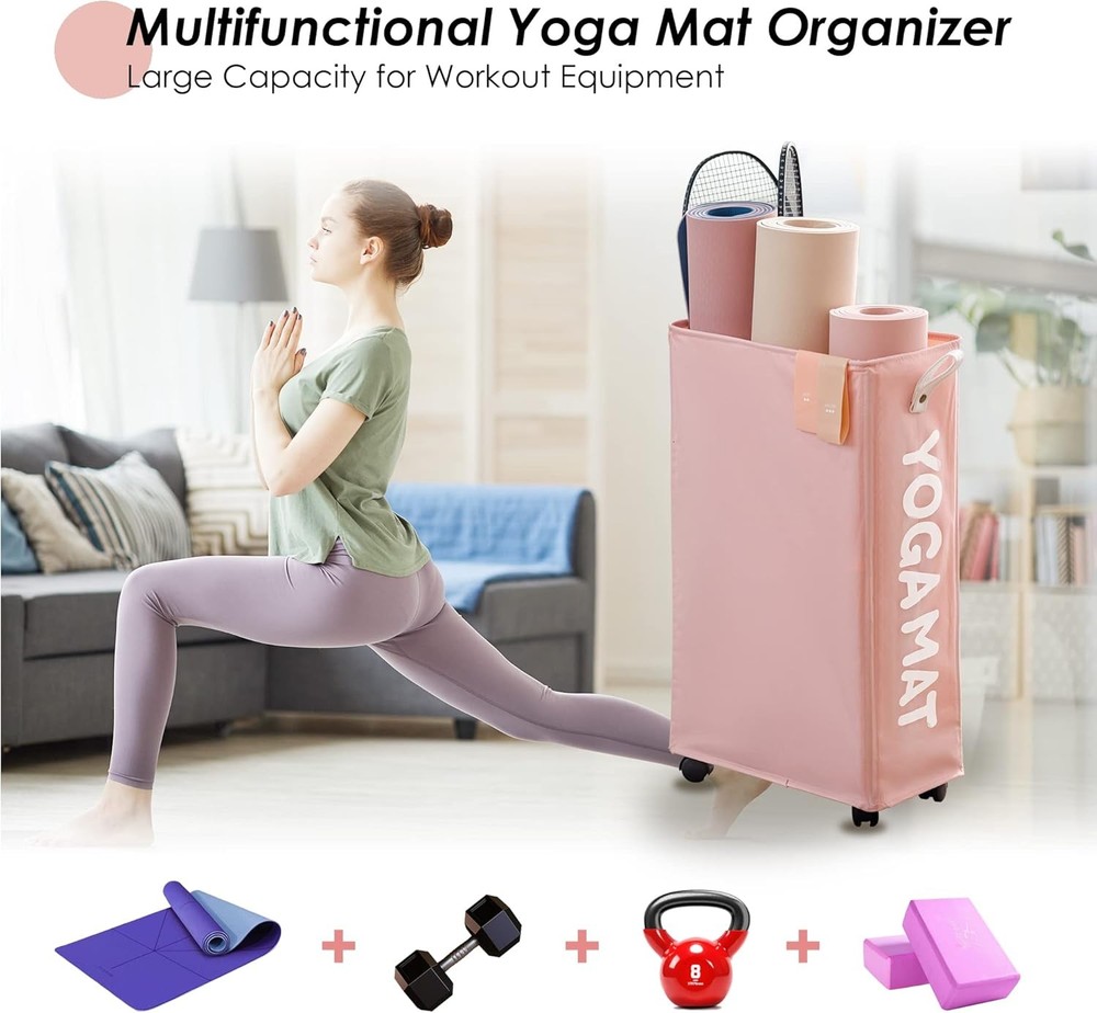 Yoga Mat Storage Rack Holder for Home Gym Equipment Organization Yoga Mat Storage Rack Holder for Home Gym Equipment Organization