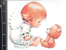 3D Young Child Angel Holiday Teddy Bear Embellishment 4054