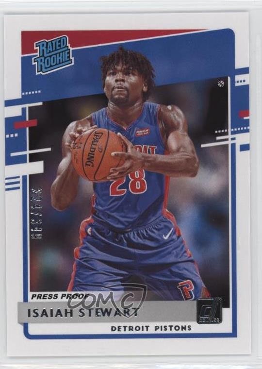 2020 Donruss Rated Rookies Press Proof Silver /349 Isaiah Stewart Rookie RC 0s9t