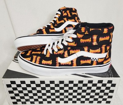 VANS Men, Skate SK8-Hi Top Shoes ''THRASHER'' Black/Multi- Size:11.5 (VN0A5FCCBML)