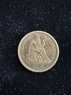 1875 CC Seated Liberty Dime 10c Rare Carson City Better Grade No Reserve