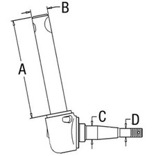 Right Hand Spindle Fits Ford Holland . Nh 3230 3430 3930 4130 4600 4610 4630 483