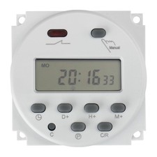 BAOMAIN CN101C 12V 16A Digital Programmable Timer Switch Relay White