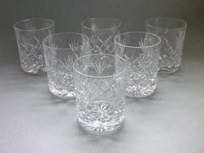 Cumbria Crystal Keswick - 6 Whisky Tumbler Gläser - 8,75 cm hoch - Saft