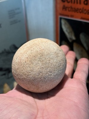 Hardstone Game Ball Tool  2 1/2 In St Clair Co Illinois Ex Peeler Arrowhead  