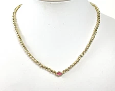 Kendra Scott Abbie Pink Azalea Illusion 14k Gold-Plated Bead Strand Necklace NWT