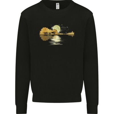 Gitarre Reflexion Gitarrist Bass Akustisch Kinder Sweatshirt Pullover