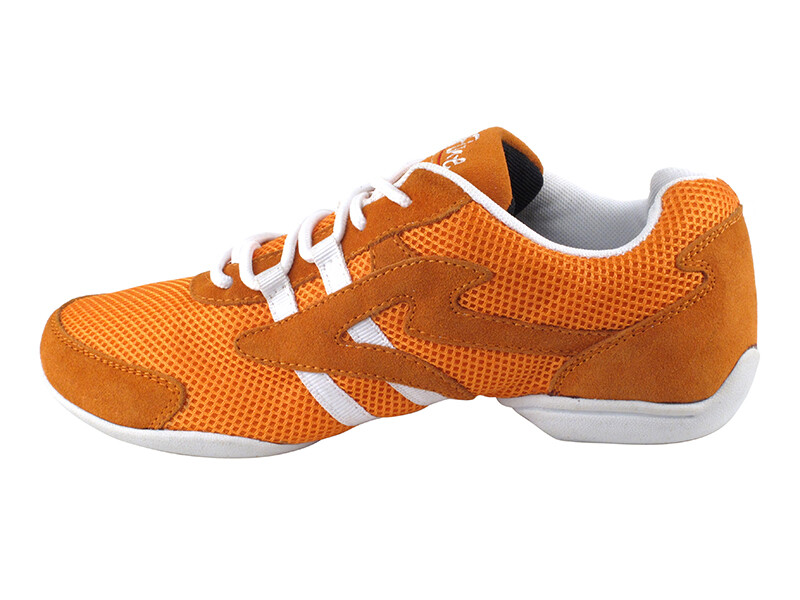 Men's Orange Latin Dance Sneakers SalsaZumba Women's Practice Salsa Hip Hop 012