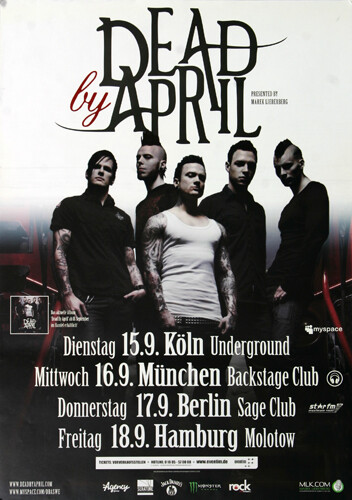 Dead By April - What Can I Say, Tour 2009 | Konzertplakat | Poster-image