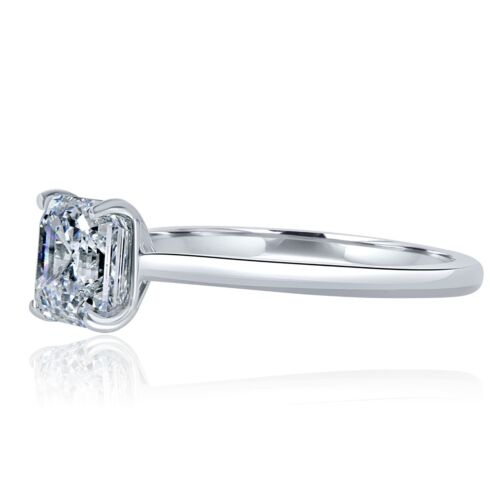IGI 2.05 Carat D-VS1 Lab Grown Asscher Cut Diamond Solitaire Ring 14k White Gold - Photo 3 sur 10