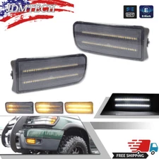 Clear Switchback LED Front Bumper Turn Signal Lights For 1999-02 Toyota 4Runner