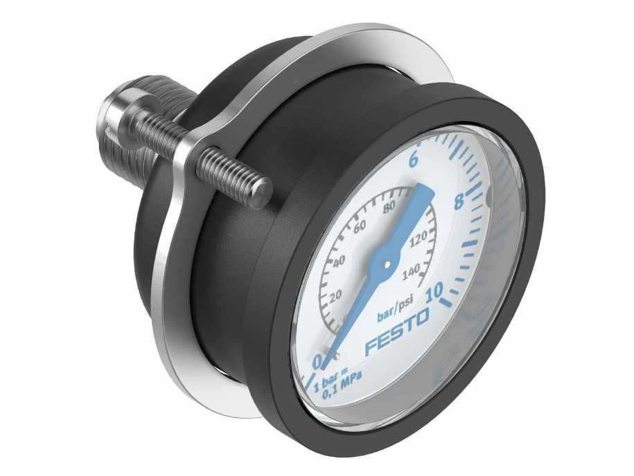 Festo FMAP-63-6-1 / 4-DE 161130 Precision Pressure Gauge with Flange New