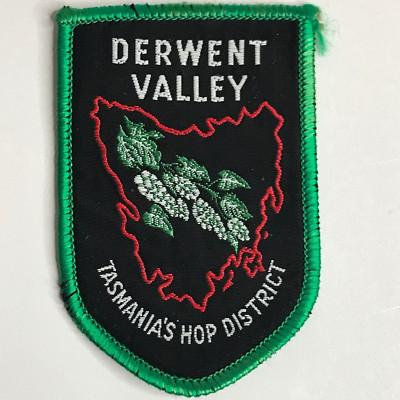 Derwent Valley Tasmania's Hop District Patch Badge New Vintage Stock