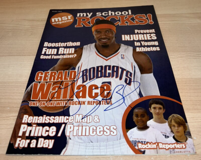 Gerald Wallace Charlotte Hornets Bobcats Autographed Signed