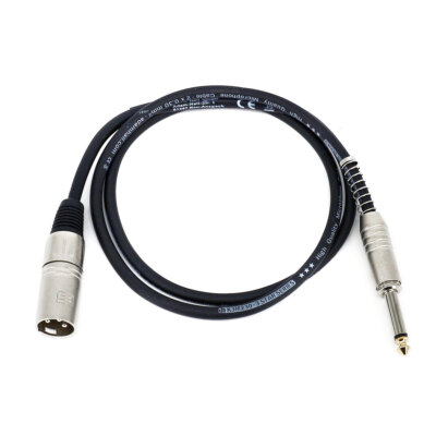 1 m Audiokabel XLR male Klinke 6,3 mm mono Audio Kabel XLR Klinke Kabel XLR 1m
