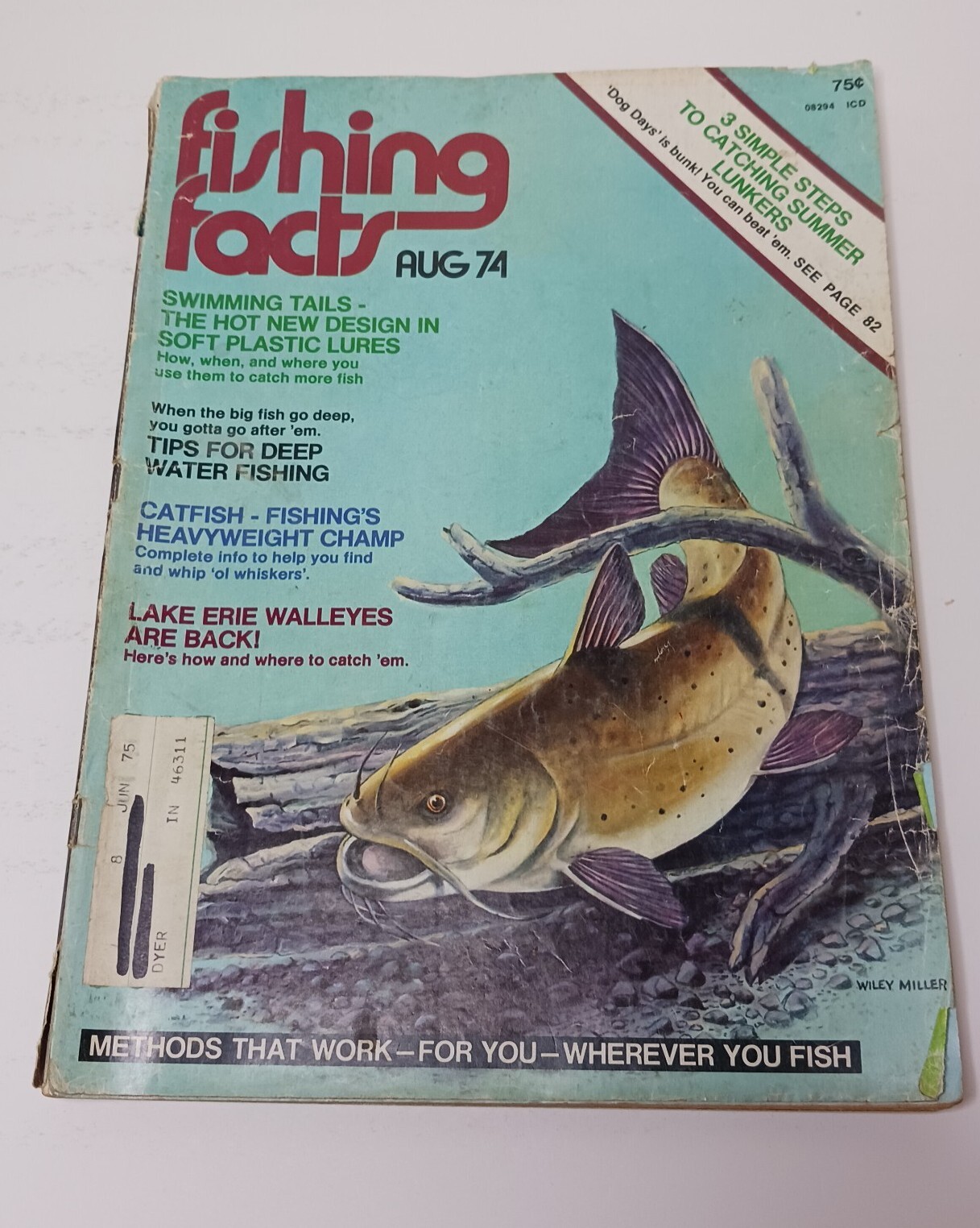 Fishing Facts Magazine Aug 1974 Back Issues Deep Wayer Soft Plastic