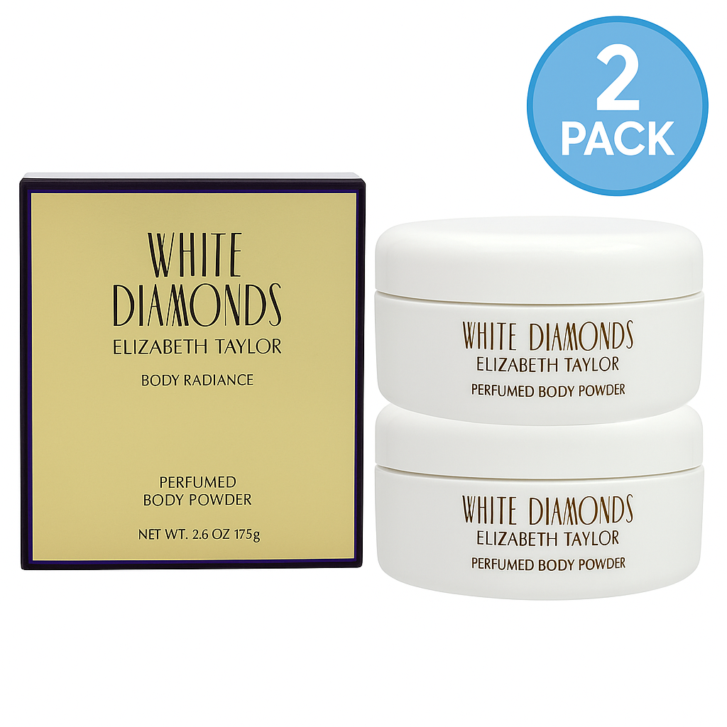 Elizabeth Taylor White Diamonds Body Powder 2.6 oz 2 Pack New ...
