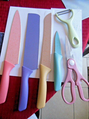 EVRYWEALTH Corrugated Kitchen  * 6 Pc knives set  **Free Shipping