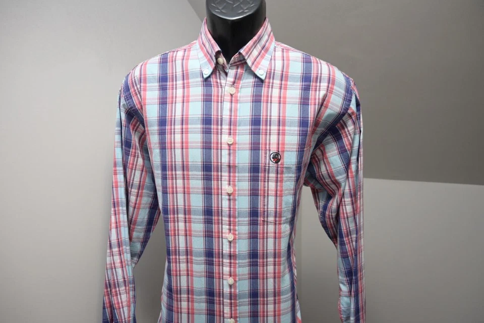 Southern Proper Dress Shirt Plaid Long Sleeve Classic Fit Mens Size Medium - Image 2 of 4