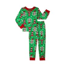 Elf on the Shelf Girls' Exclusive Long Sleeve Christmas Pajamas, XS