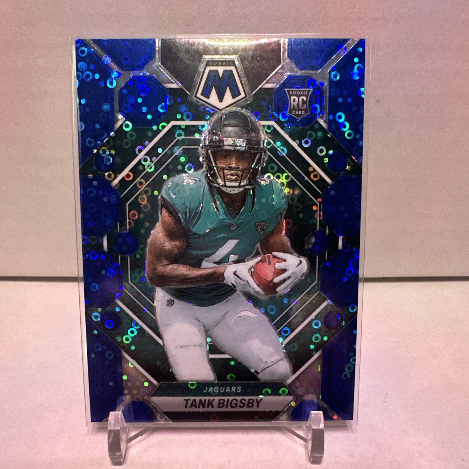 Tank Bigsby 2023 Panini Mosaic Blue Disco RC /75 #364 Jacksonville Jaguars